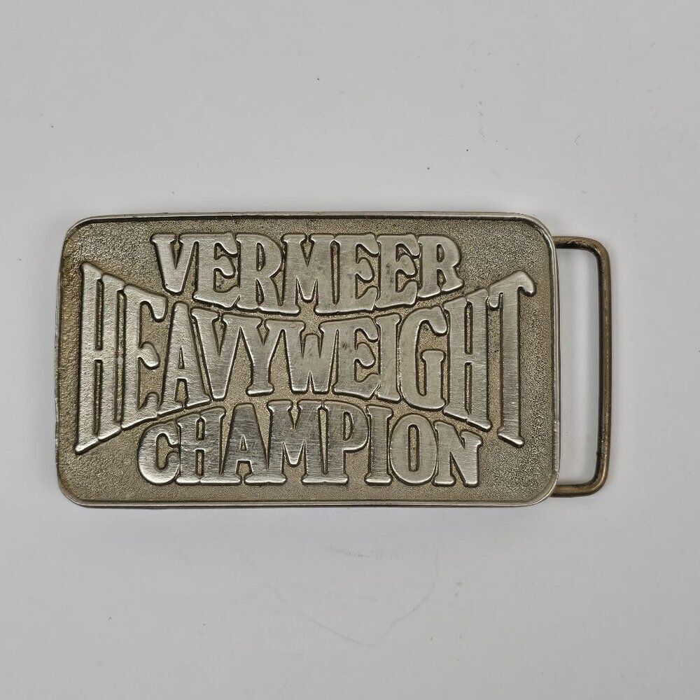Vermeer Heavyweight Champion Belt Buckle Spec Cast Inc Vtg Agriculture Farmer - Picture 9 of 10